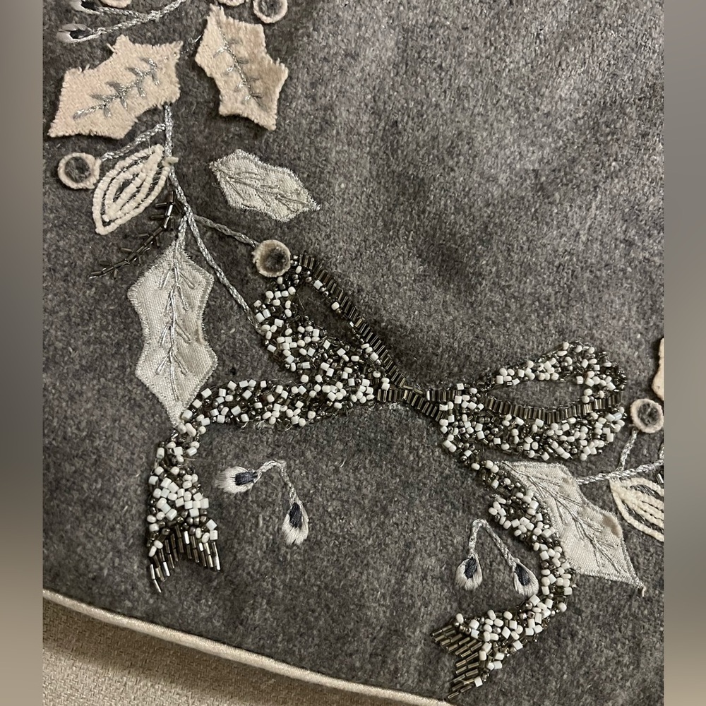 Cynthia Rowley beaded holiday pillowcases